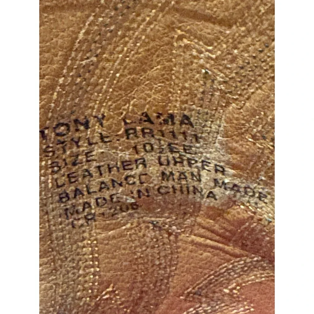 Tony Lama 3R Brown Leather Western Cowboy Boots Men’s 10.5 EE Made in USA